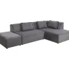 KARE Design Ecksofa Infinity Ottomane Cord Grau Rechts- Sofas & Couches