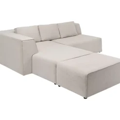 KARE Design Ecksofa Infinity Ottomane Creme Links- Sofas & Couches