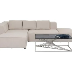 KARE Design Ecksofa Infinity Ottomane Creme Links- Sofas & Couches