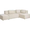 KARE Design Ecksofa Infinity Ottomane Cord Creme Rechts- Sofas & Couches