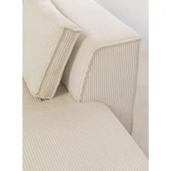 KARE Design Ecksofa Infinity Ottomane Cord Creme Rechts- Sofas & Couches