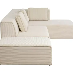 KARE Design Ecksofa Infinity Ottomane Cord Creme Rechts- Sofas & Couches
