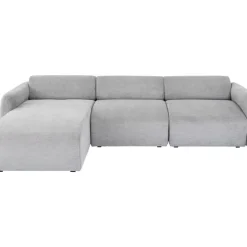 KARE Design Ecksofa Lucca Grau Links 255Cm- Sofas & Couches