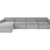 KARE Design Ecksofa Lucca Grau Links 331Cm- Sofas & Couches