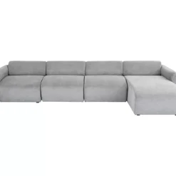 KARE Design Ecksofa Lucca Grau Rechts 331Cm- Sofas & Couches