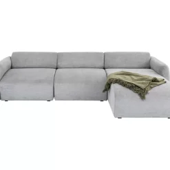 KARE Design Ecksofa Lucca Grau Rechts 255Cm- Sofas & Couches