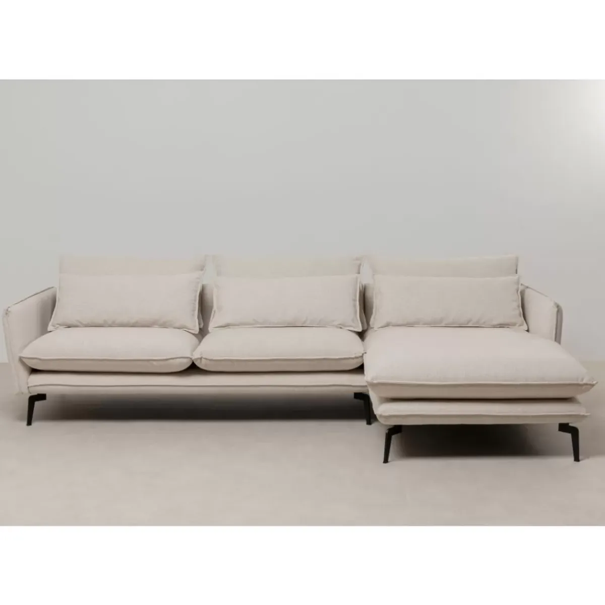 KARE Design Ecksofa Monza Rechts Creme 296Cm- Sofas & Couches