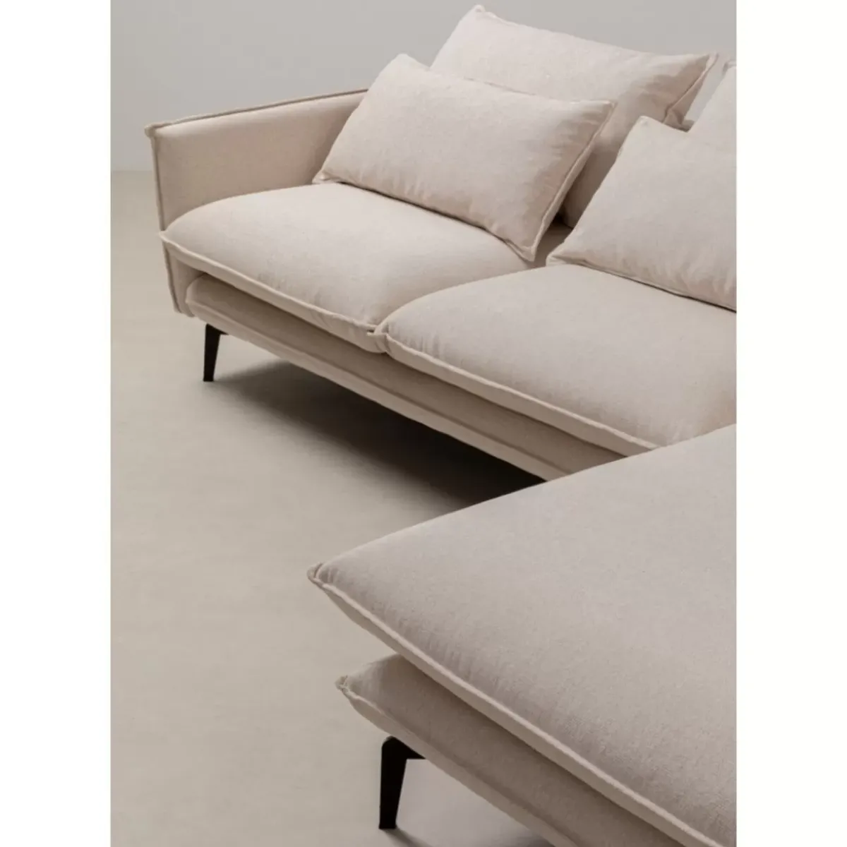 KARE Design Ecksofa Monza Rechts Creme 296Cm- Sofas & Couches