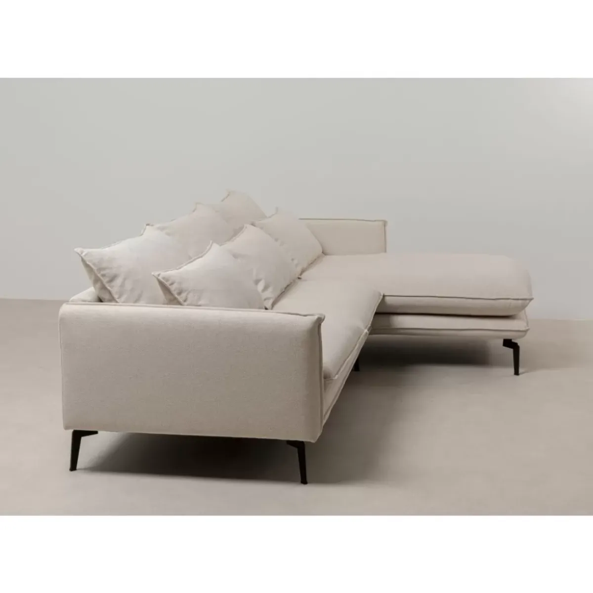 KARE Design Ecksofa Monza Rechts Creme 296Cm- Sofas & Couches