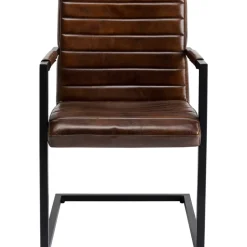 KARE Design Freischwinger Lola Leder Braun- Stühle