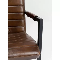 KARE Design Freischwinger Lola Leder Braun- Stühle