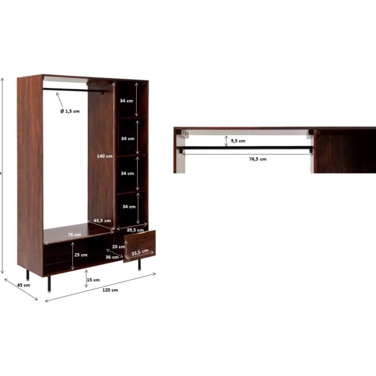 KARE Design Garderobenschrank Ravello 185X120- Kleinmöbel & Sonstiges