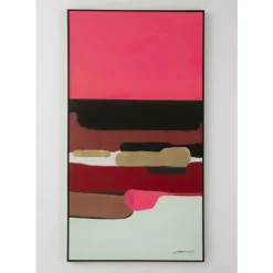 KARE Design Gerahmtes Bild Abstract Shapes Pink 73X143Cm- Bilder