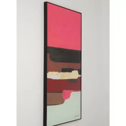 KARE Design Gerahmtes Bild Abstract Shapes Pink 73X143Cm- Bilder