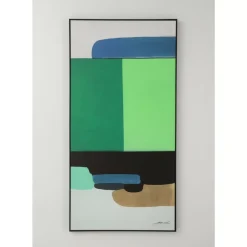 KARE Design Gerahmtes Bild Abstract Shapes Grun 73X143Cm- Bilder