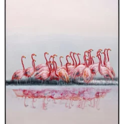 KARE Design Gerahmtes Bild Dating Flamingos 100X120Cm- Bilder