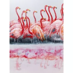 KARE Design Gerahmtes Bild Dating Flamingos 100X120Cm- Bilder