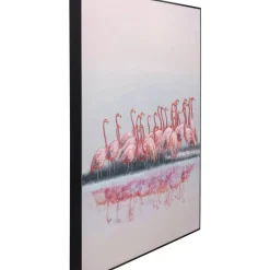 KARE Design Gerahmtes Bild Dating Flamingos 100X120Cm- Bilder
