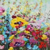KARE Design Gerahmtes Bild Flowery Meadow 100X100Cm- Bilder