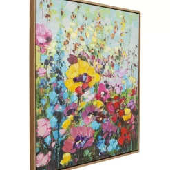 KARE Design Gerahmtes Bild Flowery Meadow 100X100Cm- Bilder