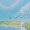 KARE Design Gerahmtes Bild Flying Birds 120X120Cm- Bilder
