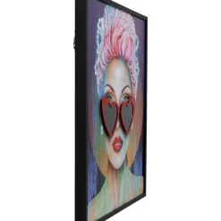 KARE Design Gerahmtes Bild Heart Glasses 80X100Cm- Bilder