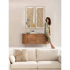 KARE Design Gerahmtes Bild Native Spirals 50X150Cm- Bilder