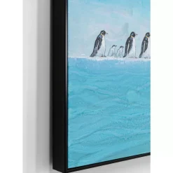 KARE Design Gerahmtes Bild Walking Penguins 140X140Cm- Bilder