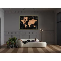 KARE Design Gerahmtes Bild World Map 150X100Cm- Bilder