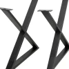 KARE Design Gestell Tavola Cross Schwarz (2/Set)- Tische