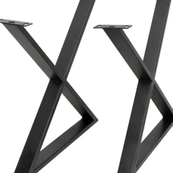KARE Design Gestell Tavola Cross Schwarz (2/Set)- Tische