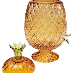 KARE Design Getrankespender Pineapple Amber (2/Tlg.)- Geschirr & Tischaccessoires