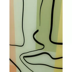 KARE Design Glasbild Art Face Pastell 100X100Cm- Bilder