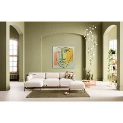 KARE Design Glasbild Art Face Pastell 100X100Cm- Bilder