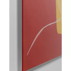 KARE Design Glasbild Art Face Rot 100X100Cm- Bilder