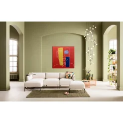 KARE Design Glasbild Art Face Rot 100X100Cm- Bilder