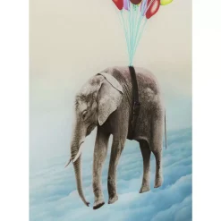 KARE Design Glasbild Balloon Elephant 100X150Cm- Bilder