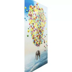 KARE Design Glasbild Balloon Elephant 100X150Cm- Bilder