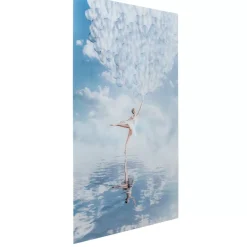 KARE Design Glasbild Balloon Girl 100X150Cm- Bilder
