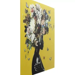 KARE Design Glasbild Bouquet Beauty Gelb 100X100Cm- Bilder