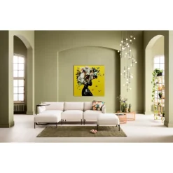 KARE Design Glasbild Bouquet Beauty Gelb 100X100Cm- Bilder