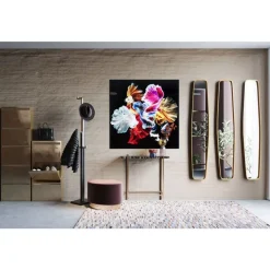 KARE Design Glasbild Colorful Swarm Fish 120X120Cm- Bilder