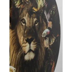 KARE Design Glasbild Curious Lion O100Cm- Bilder