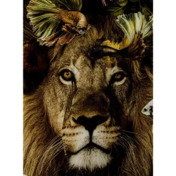KARE Design Glasbild Curious Lion O100Cm- Bilder