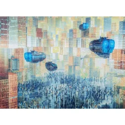 KARE Design Glasbild 3D Future City 150X100Cm- Bilder