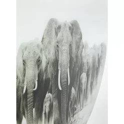 KARE Design Glasbild Elephant Walk O120Cm- Bilder