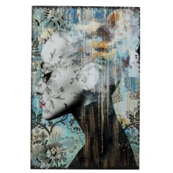 KARE Design Glasbild Lady Flower 100X150Cm- Bilder