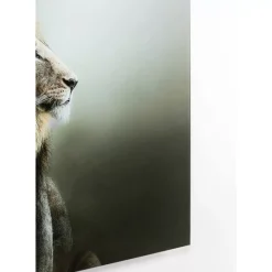 KARE Design Glasbild Lion King 100X100Cm- Bilder