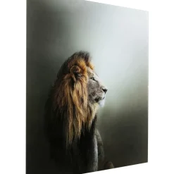 KARE Design Glasbild Lion King 100X100Cm- Bilder