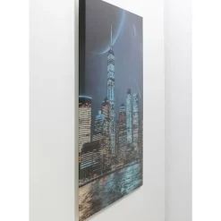 KARE Design Glasbild Night Skyline 90X120Cm- Bilder